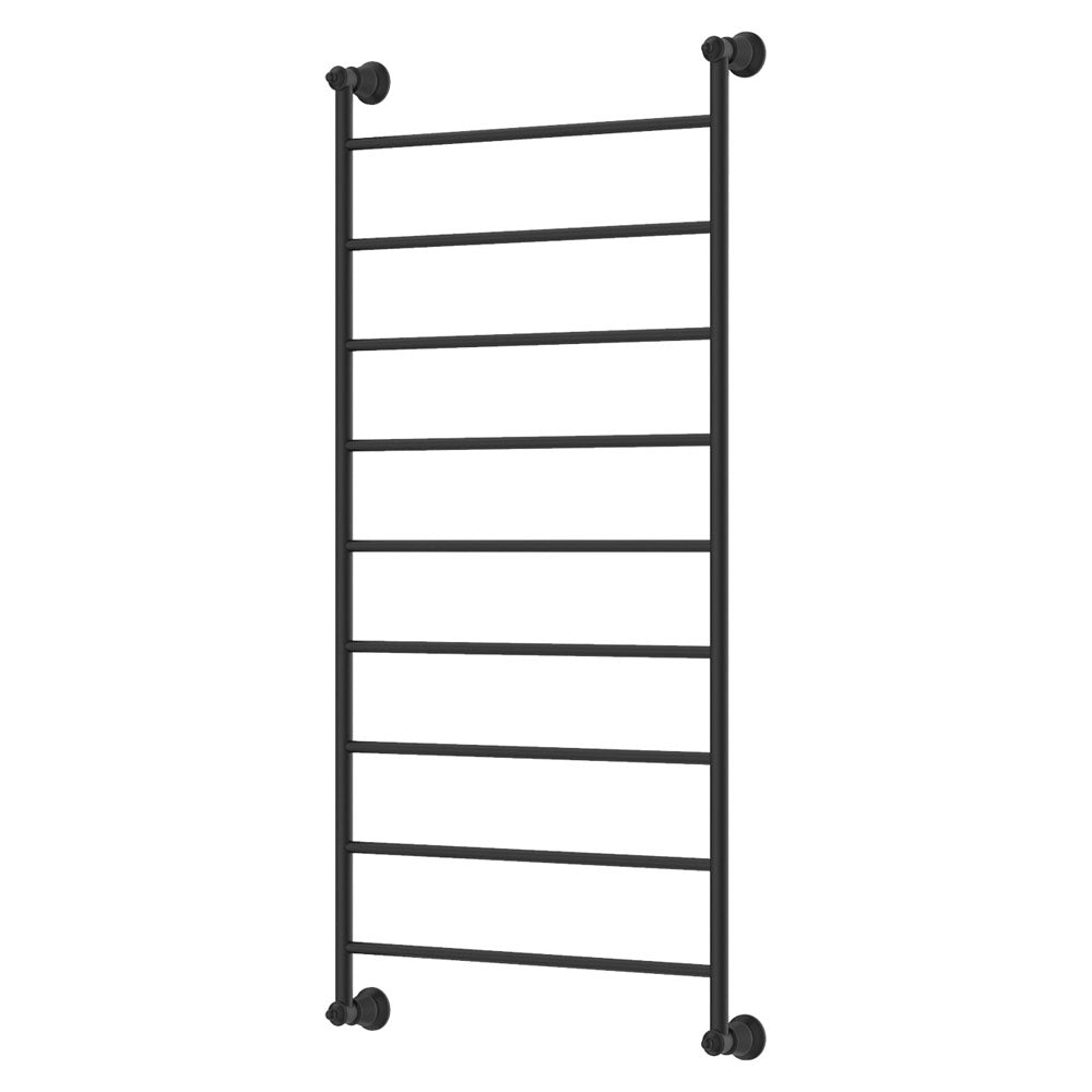 Lillian Heated Towel Rail 600 x 1200mm Matt Black