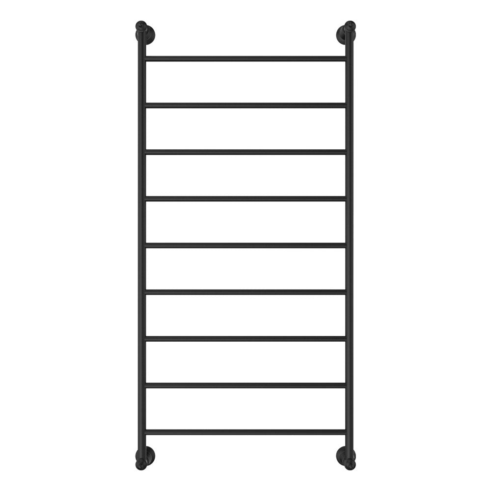 Lillian Heated Towel Rail 600 x 1200mm Matt Black