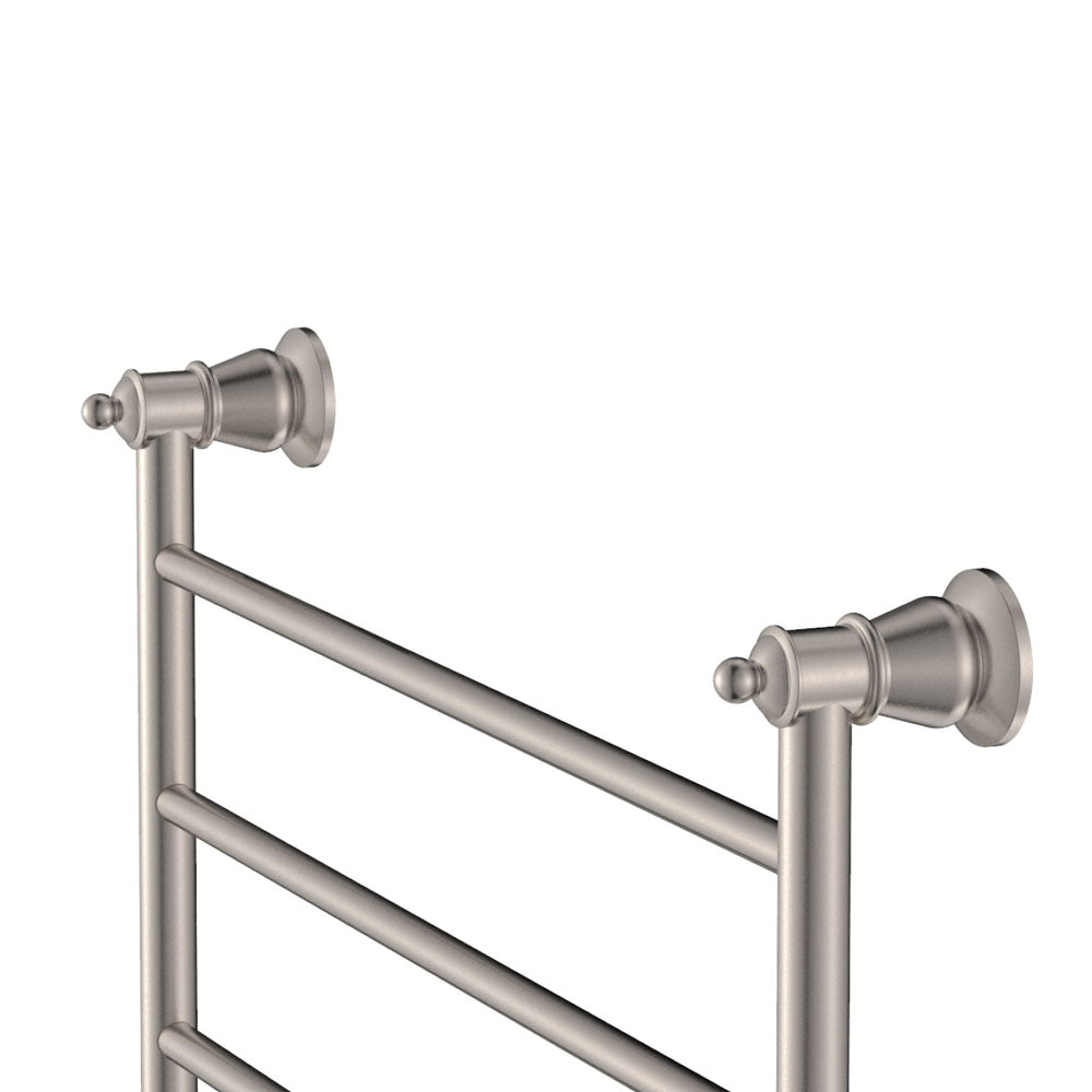 Lillian Heated Towel Rail 600 x 450mm Brushed Nickel