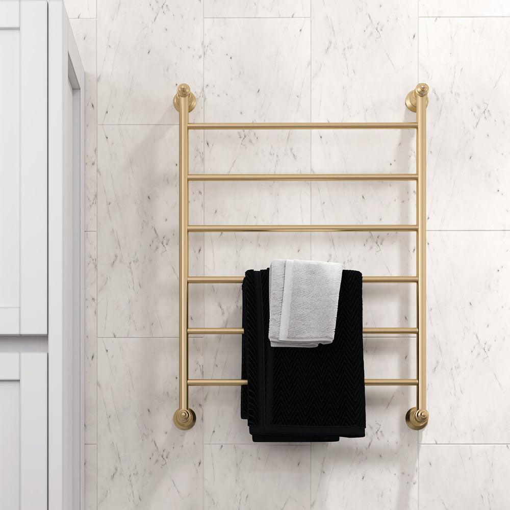 Lillian Heated Towel Rail 600 x 800mm Urban Brass