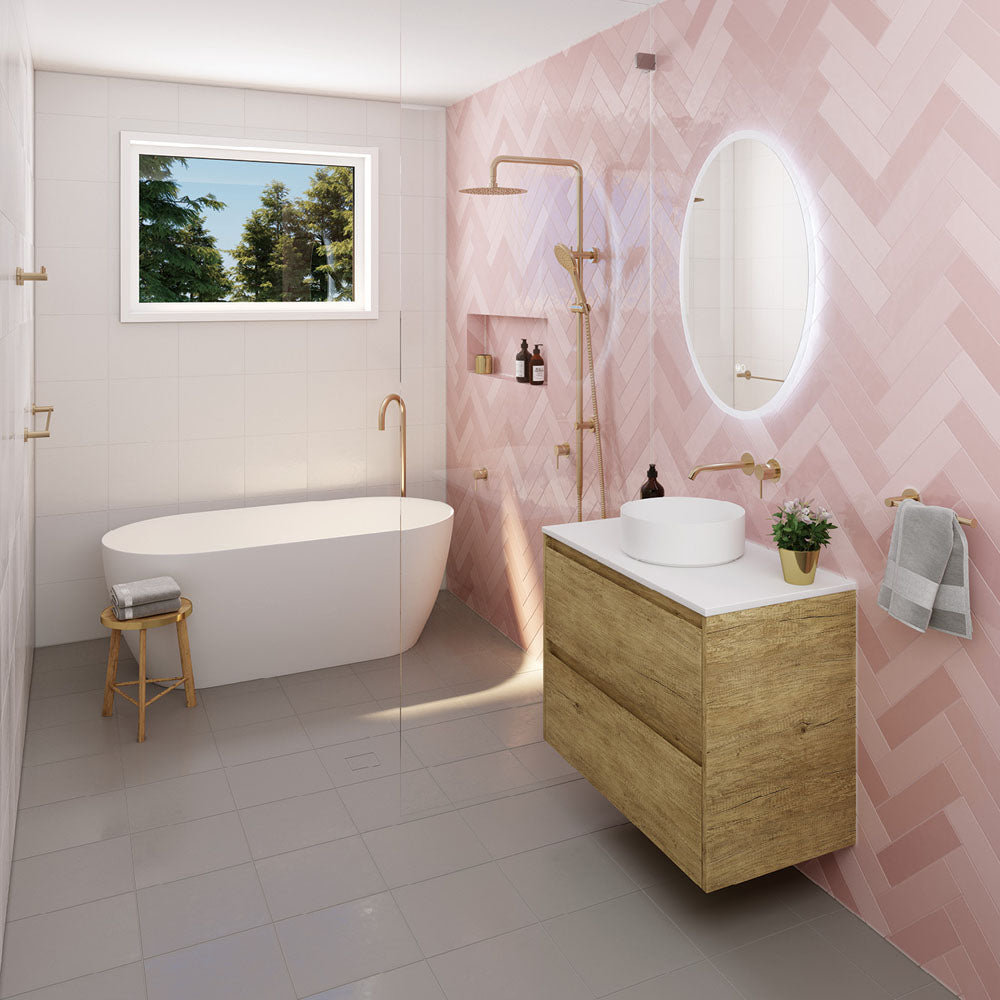 Kaya Single Towel Rail 900mm Urban Brass