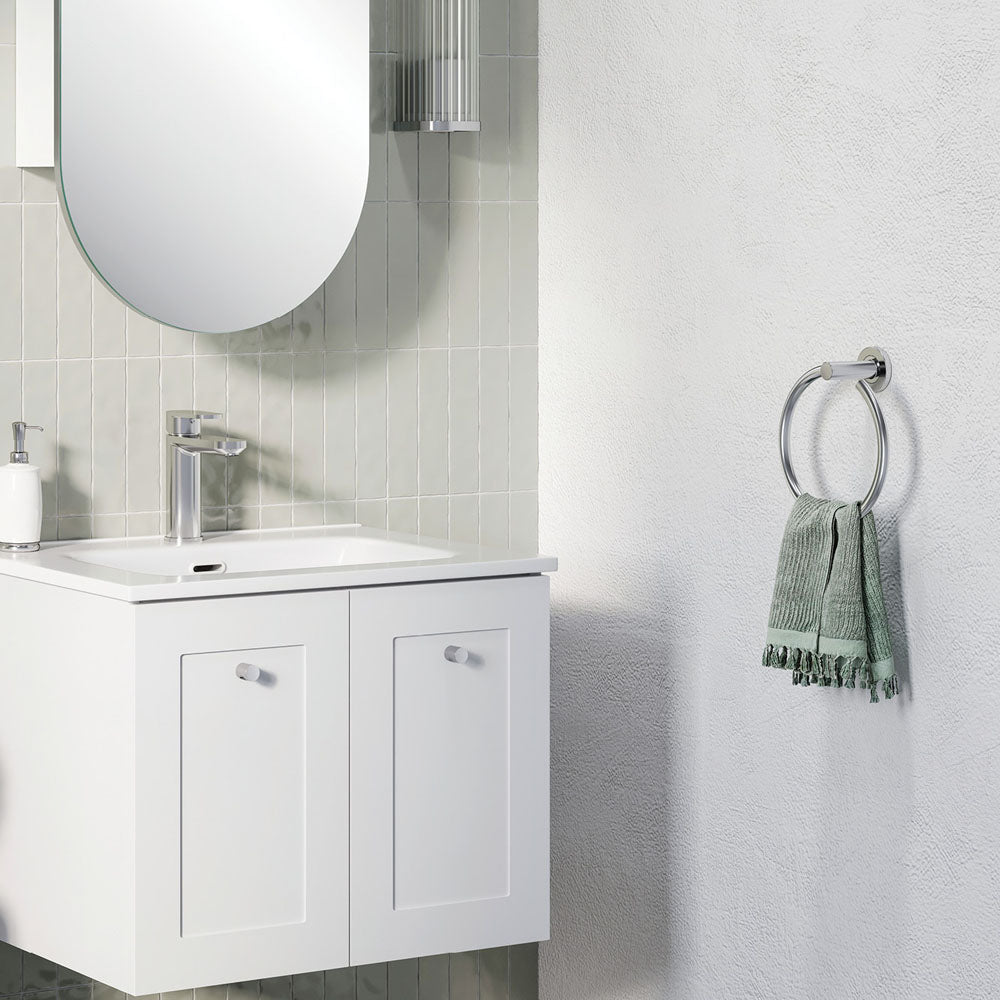 Kaya Hand Towel Ring Chrome
