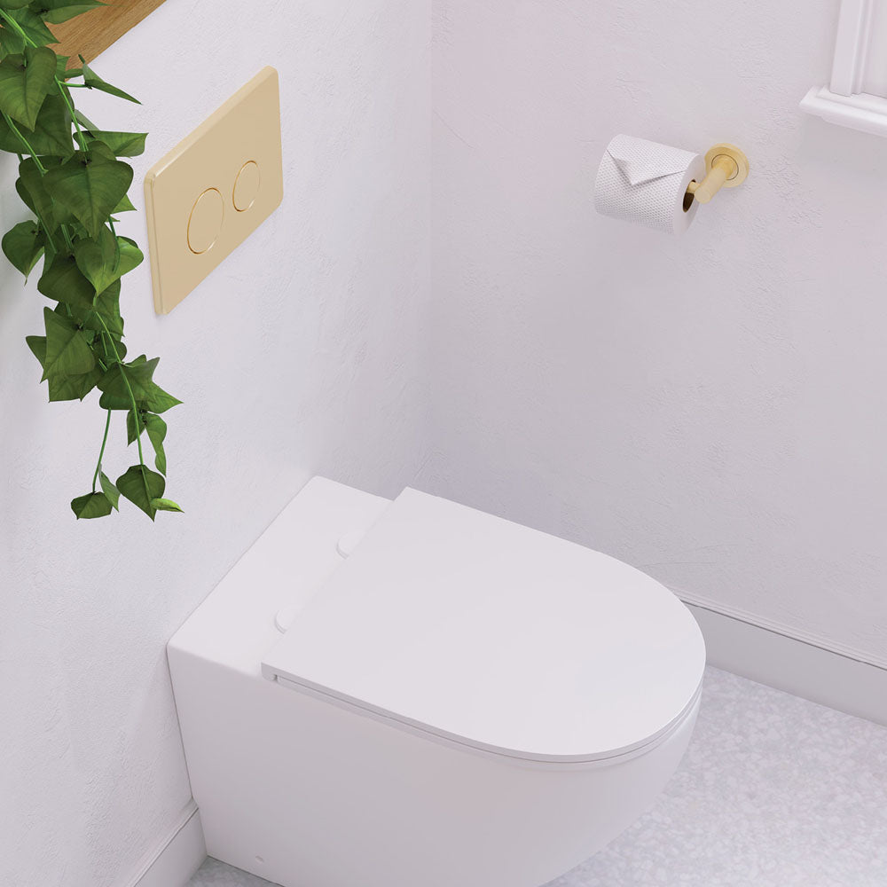 Kaya Toilet Roll Holder Urban Brass