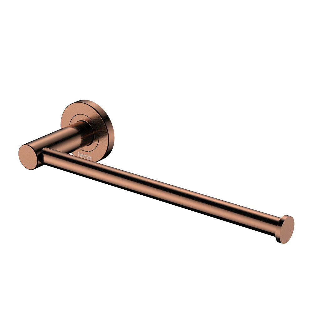 Kaya Hand Towel Rail / Toilet Roll Holder Brushed Copper