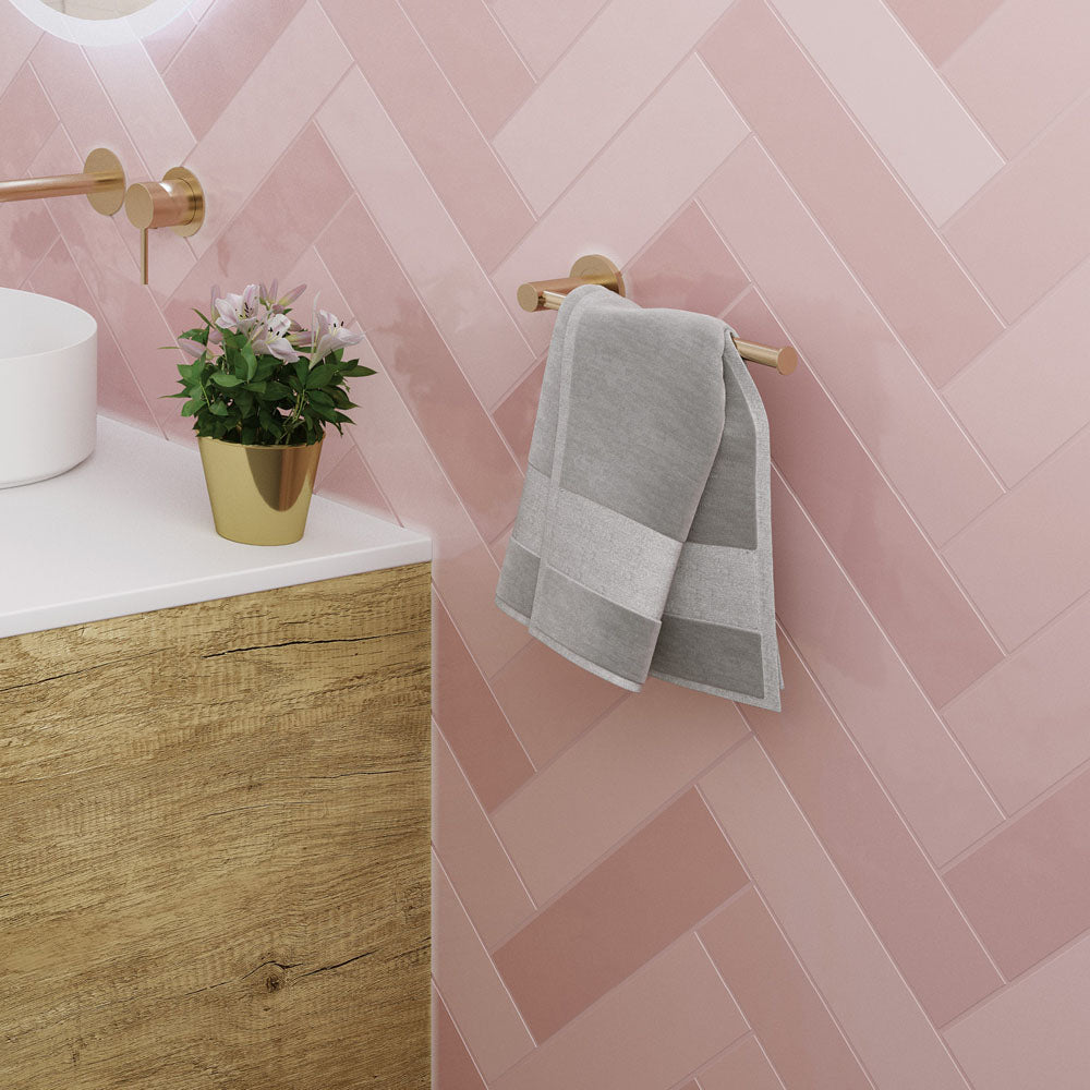 Kaya Hand Towel Rail / Toilet Roll Holder Urban Brass