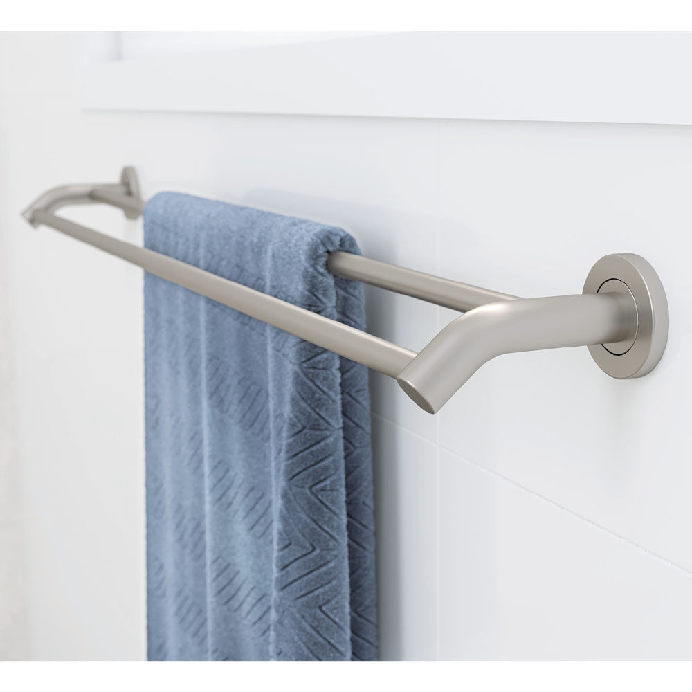 Kaya Double Towel Rail 900mm Brushed Nickel