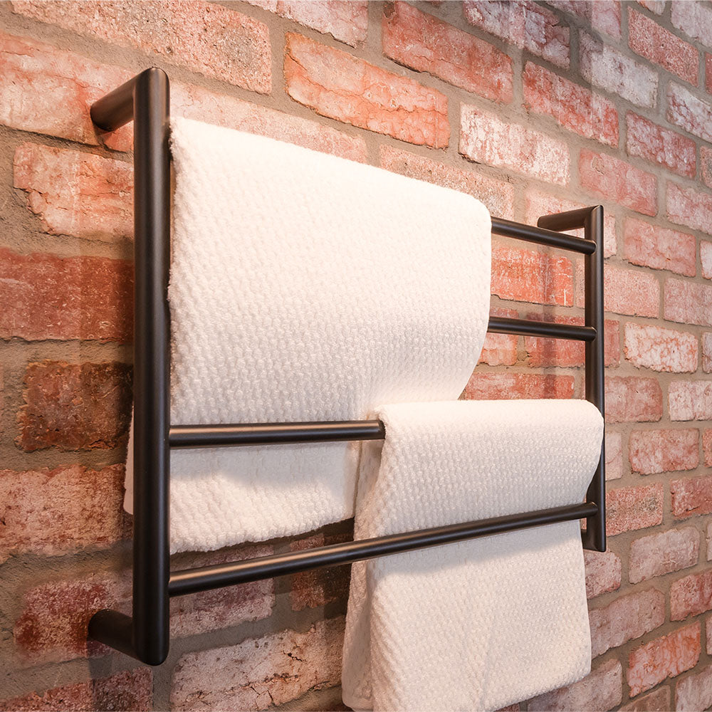Kaya Heated Towel Rail 600 x 450mm Matt Black