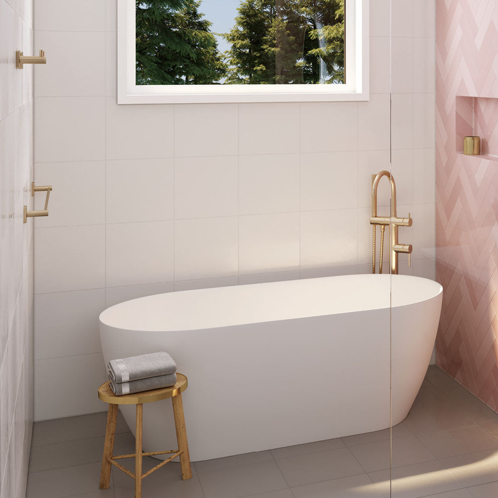 Sansa Single Towel Rail 900mm Urban Brass