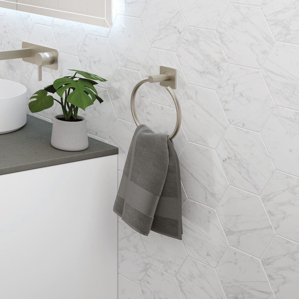 Sansa Hand Towel Ring Brushed Nickel