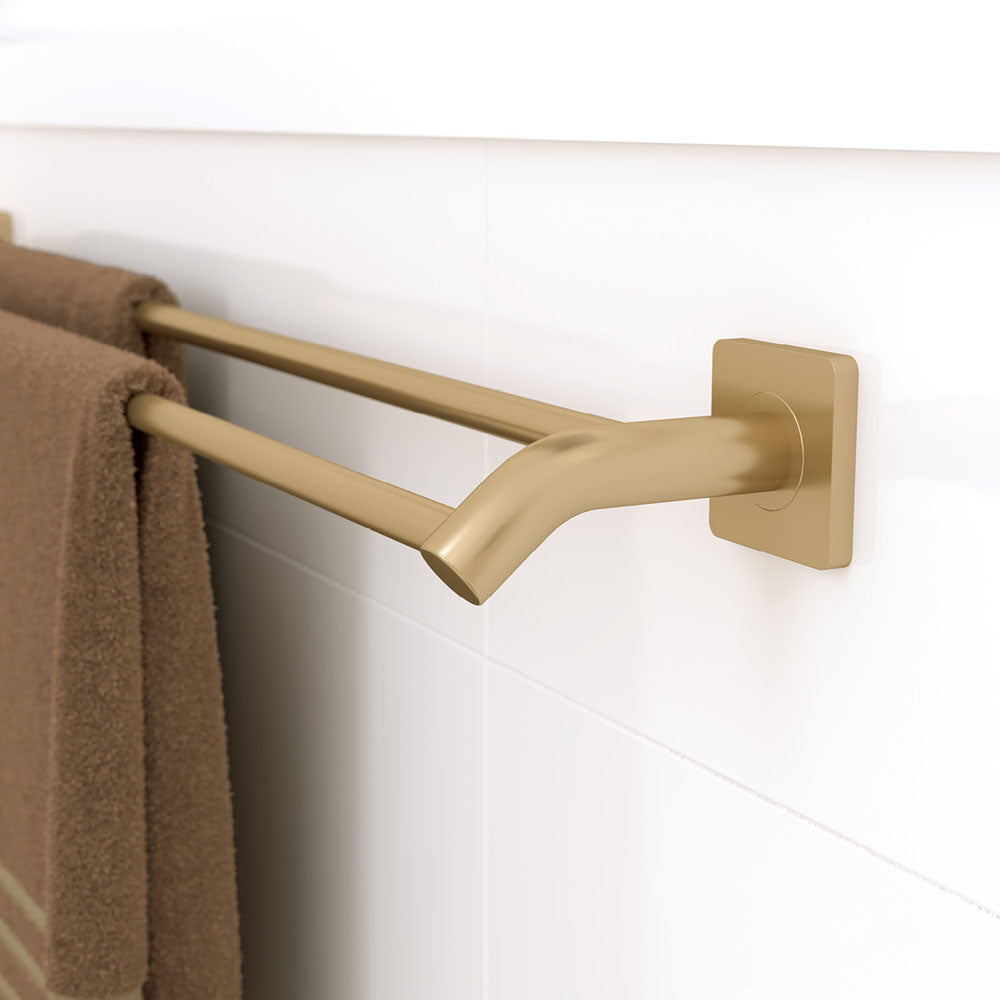 Sansa Double Towel Rail 900mm Urban Brass