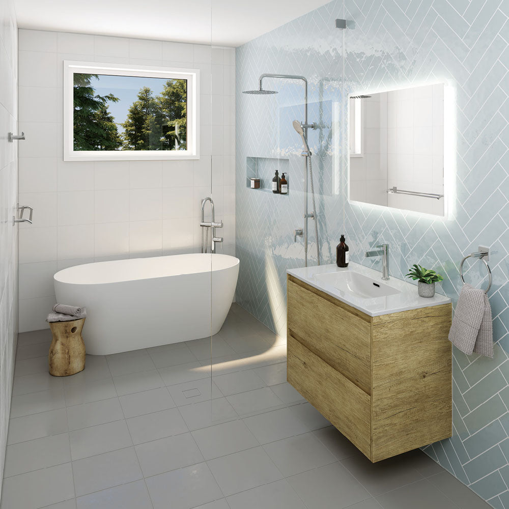 Sansa Double Towel Rail 900mm Chrome