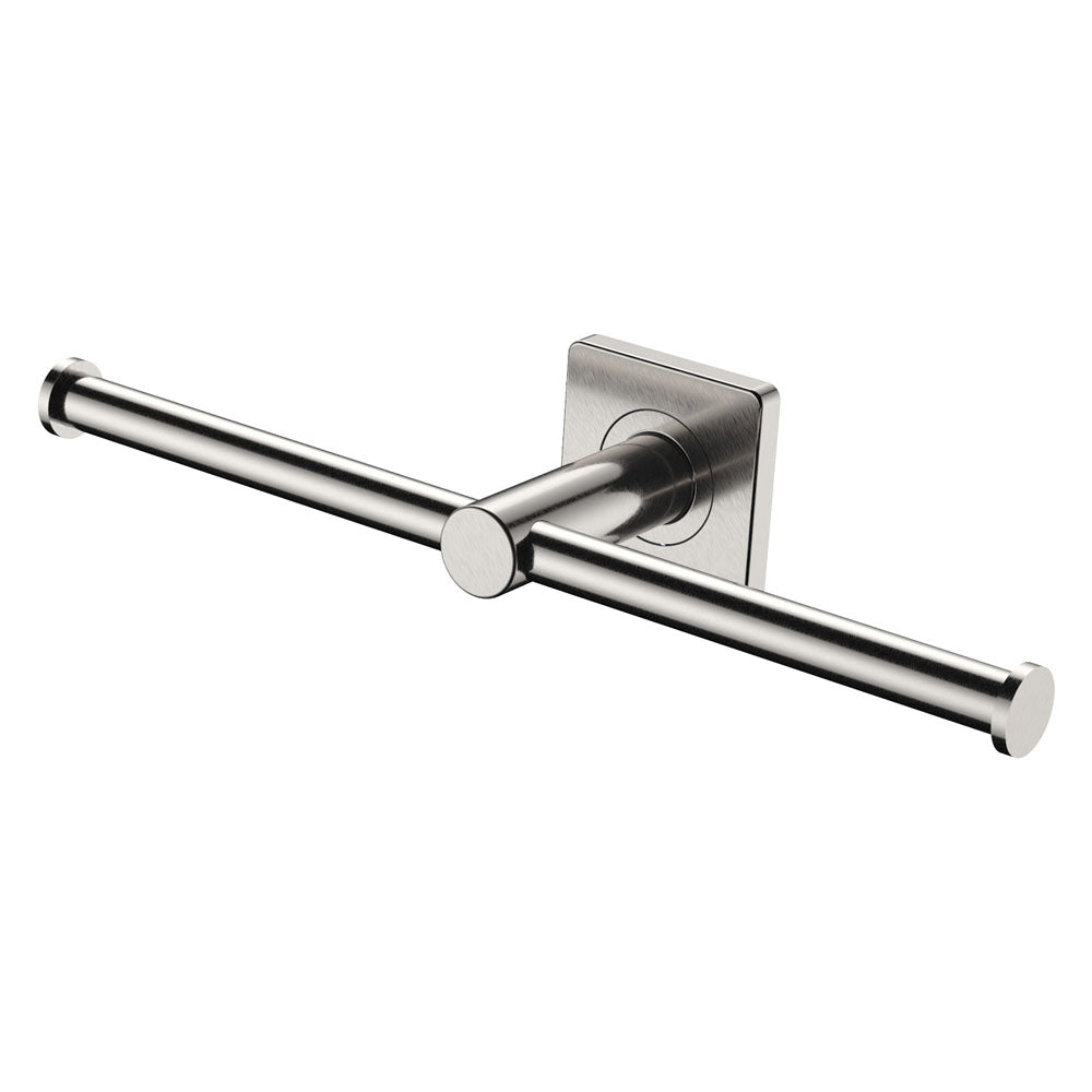 Sansa Double Toilet Roll Holder Brushed Nickel