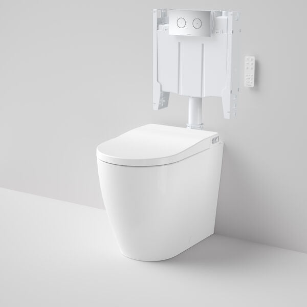 Caroma Urbane II Bidet Cleanflush Invisi Series II Wall Faced Toilet Suite (with GermGard)