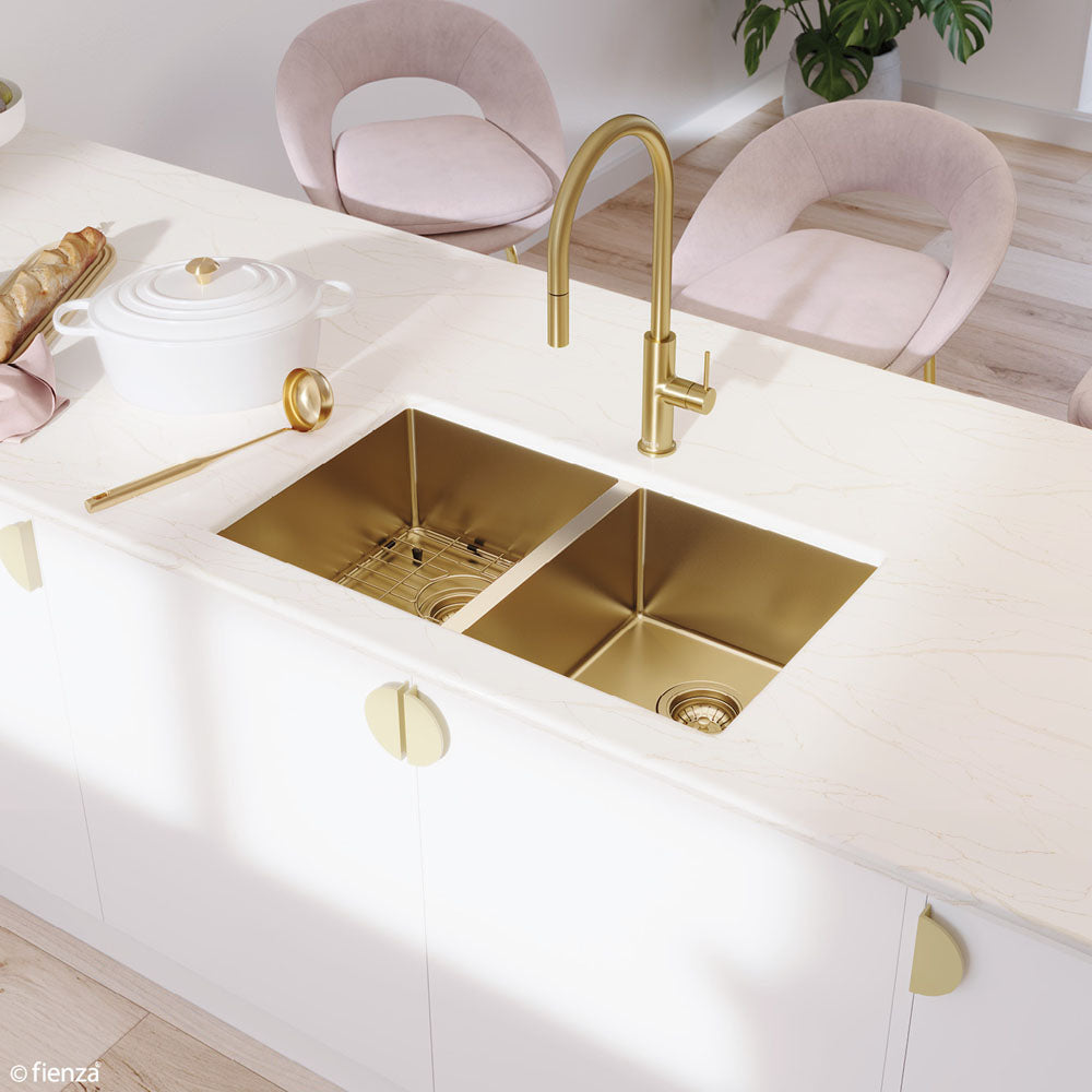 Hana 27L Sink Protector, PVD Rugged Brass
