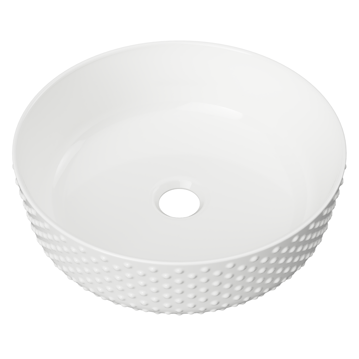 An image of Timberline's Allure Dimple Basin 360mm White Gloss
