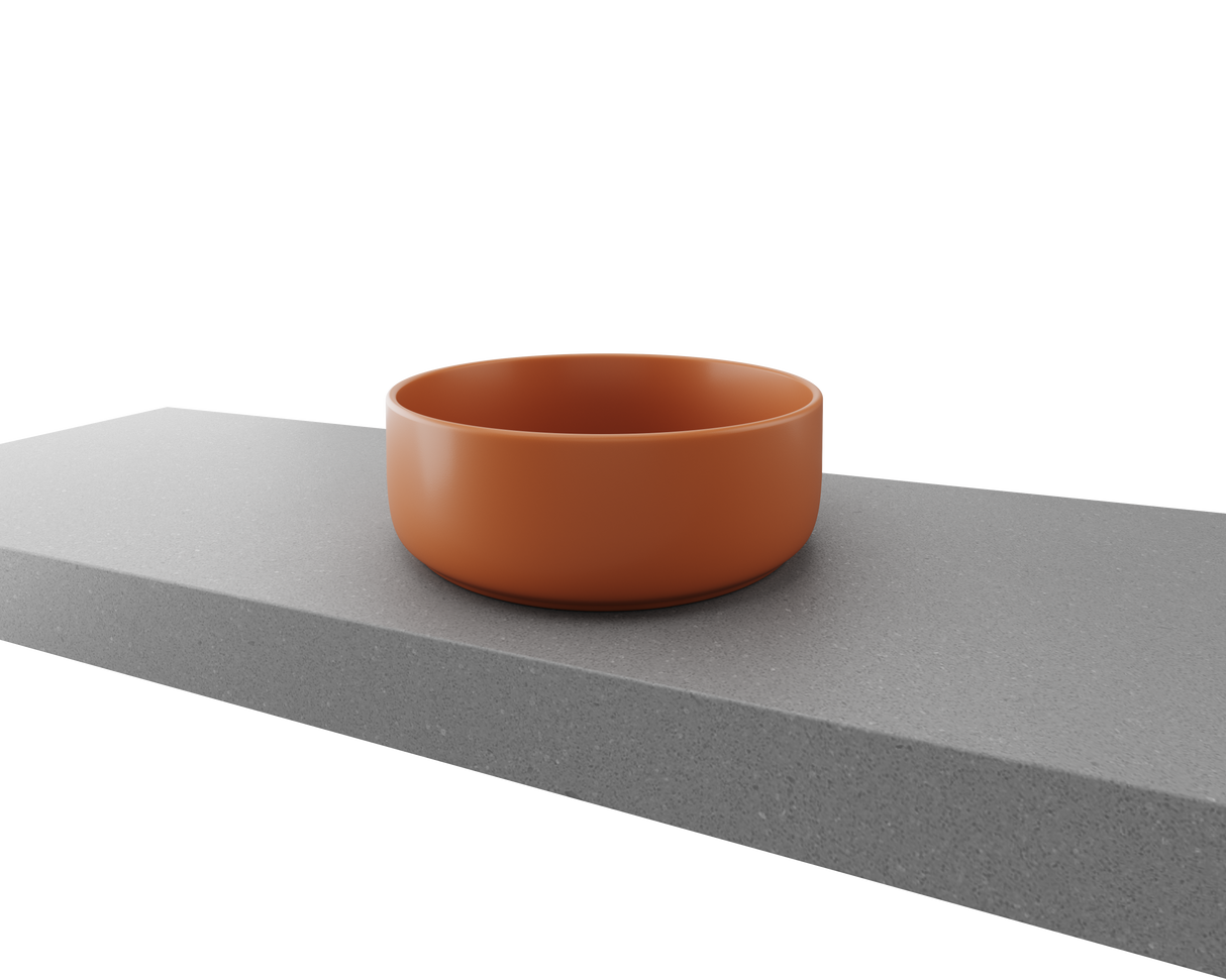 An image of Timberline's Allure Basin 360mm Terracotta Matt