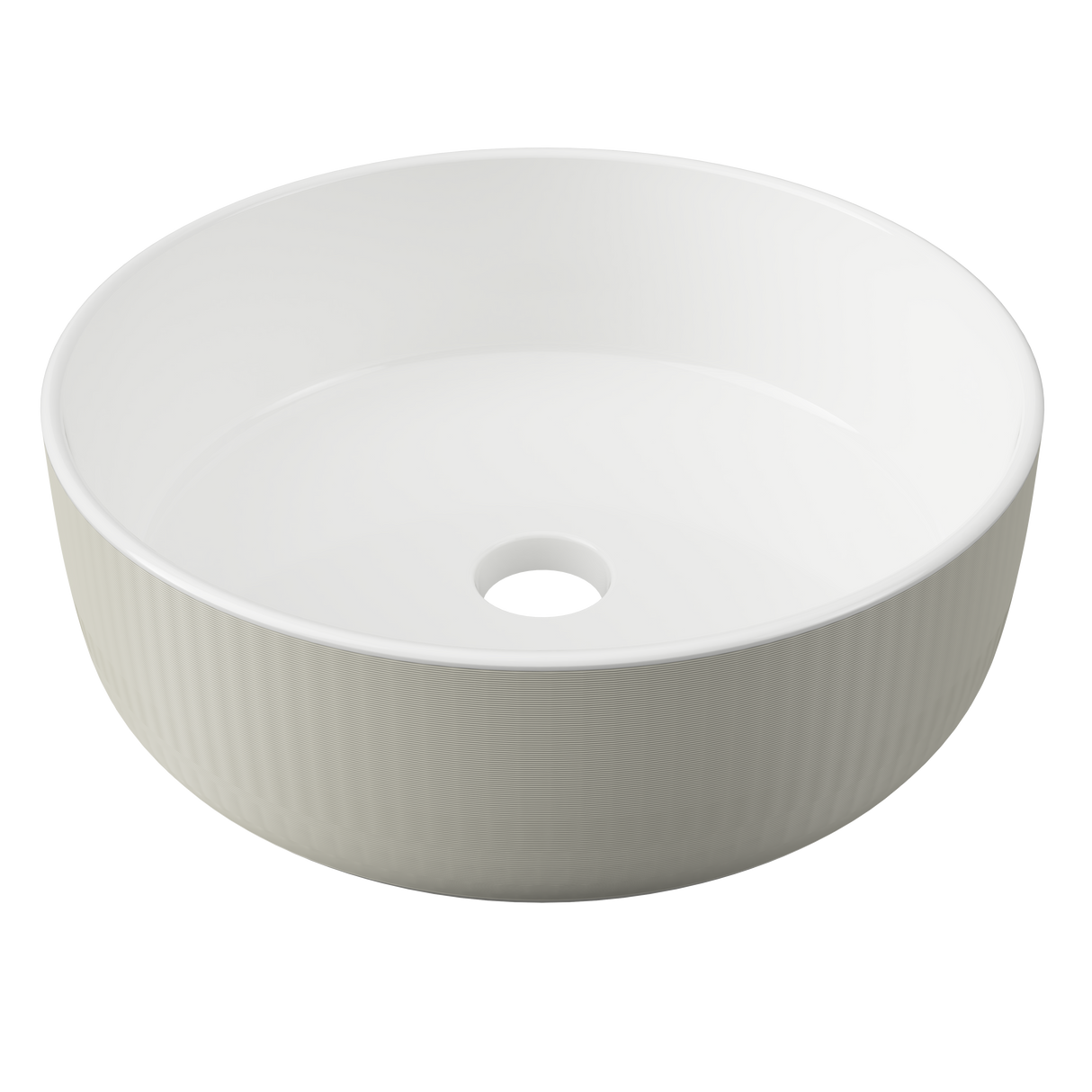 An image of Timberline's Allure Raked Basin 360mm White Gloss