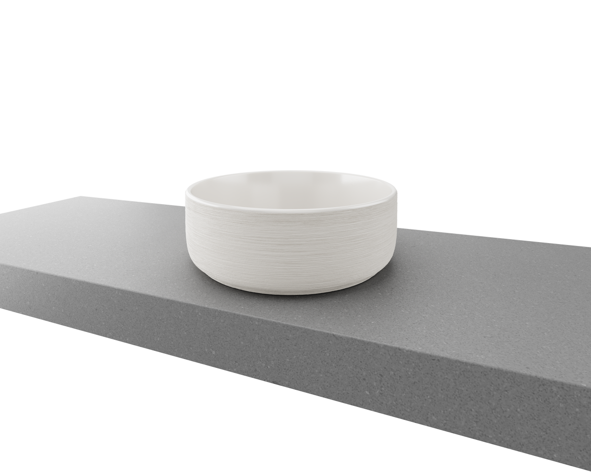 An image of Timberline's Allure Raked Basin 360mm White Gloss