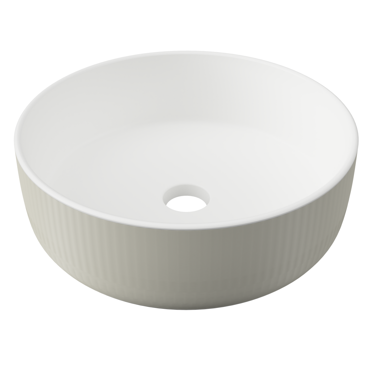 An image of Timberline's Allure Raked Basin 360mm White Matt