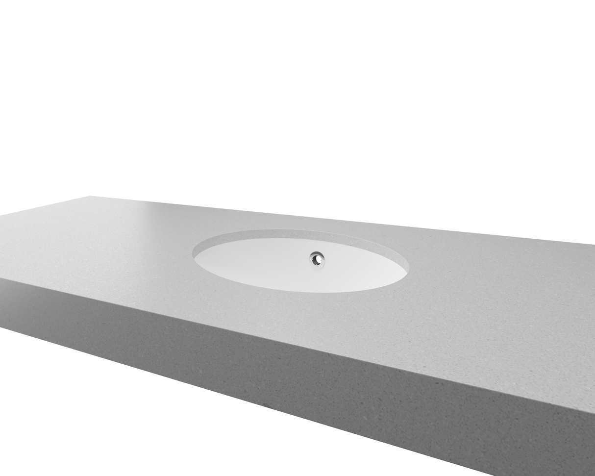 An image of Timberline's Amara Undermount Basin 450mm White Gloss