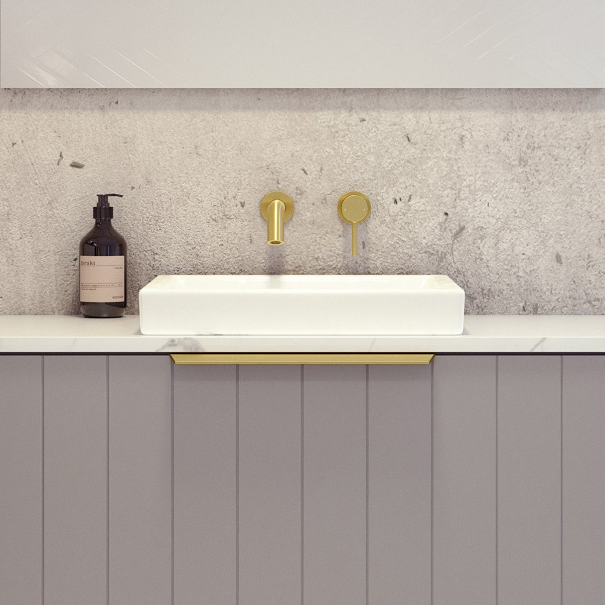 A lifestyle image of Timberline's Arcade Basin 400mm White Gloss