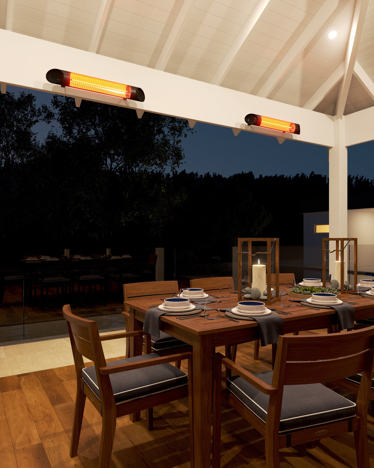 Ash 2000W Wall Mounted Outdoor Heater with Remote 190x945x130mm