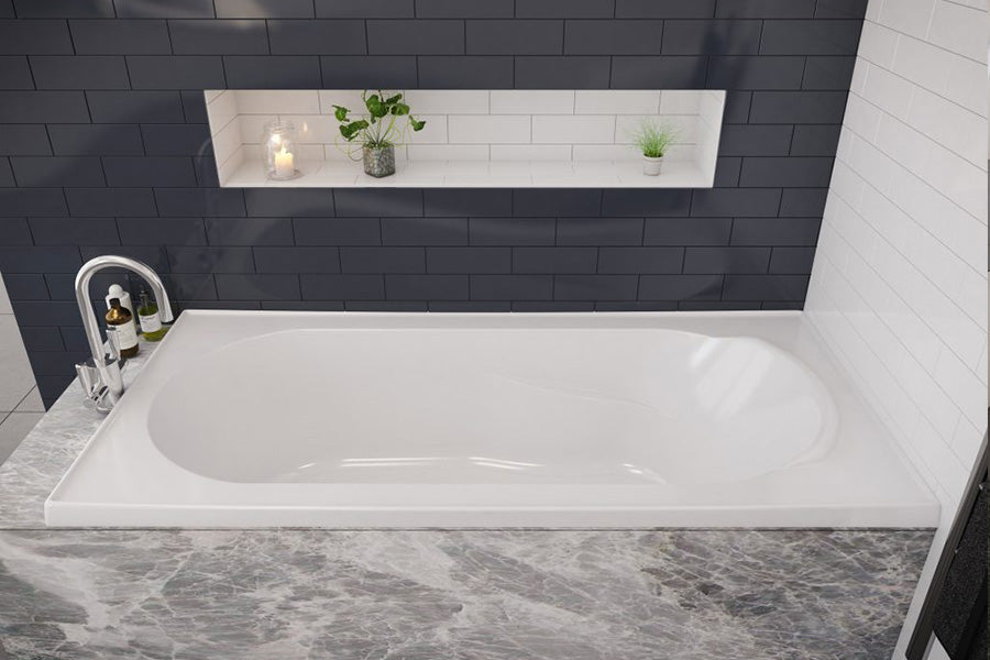 Bambino 1650 Inset Shower Bath - White