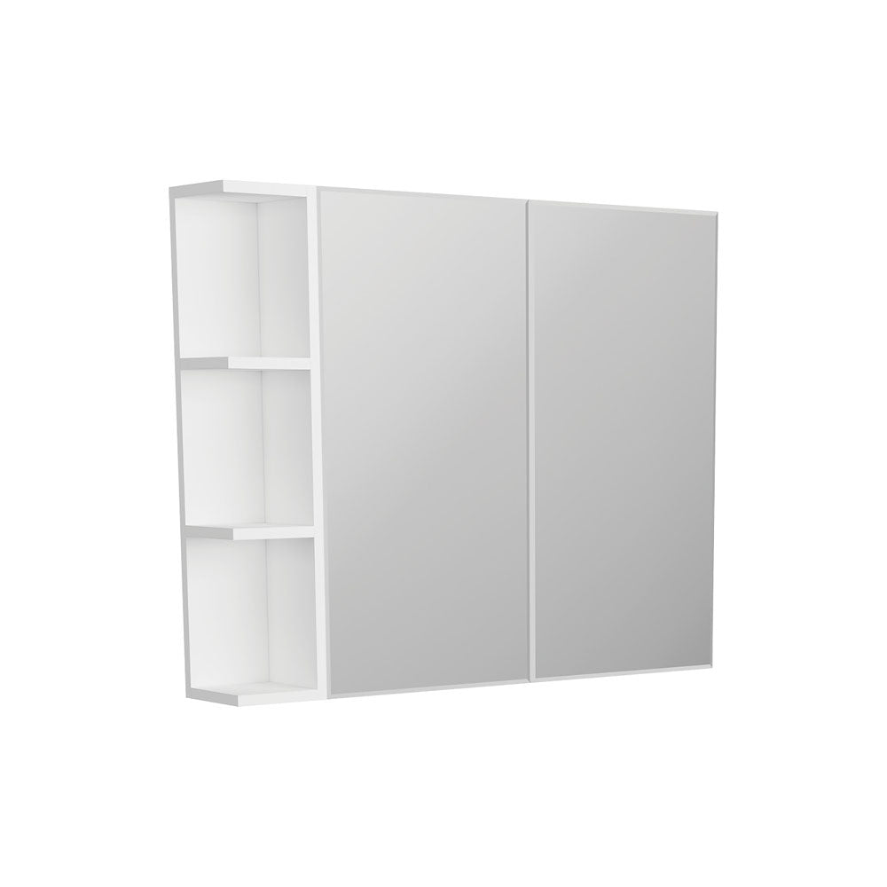 Bevel Edge 750 Mirror Cabinet, 1 Side Shelf