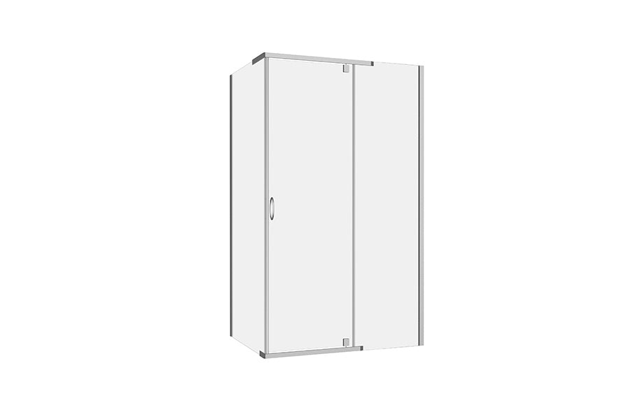 Cascade Shower Screen 1000 Chrome