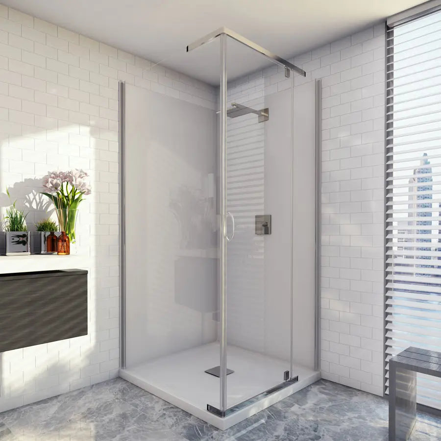 Cascade Shower Screen 1000 Chrome