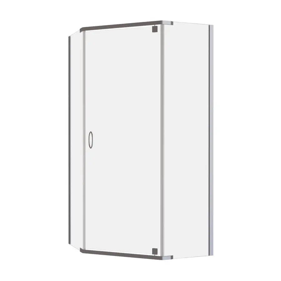 Cascade Shower Screen 1000 Angled Chrome