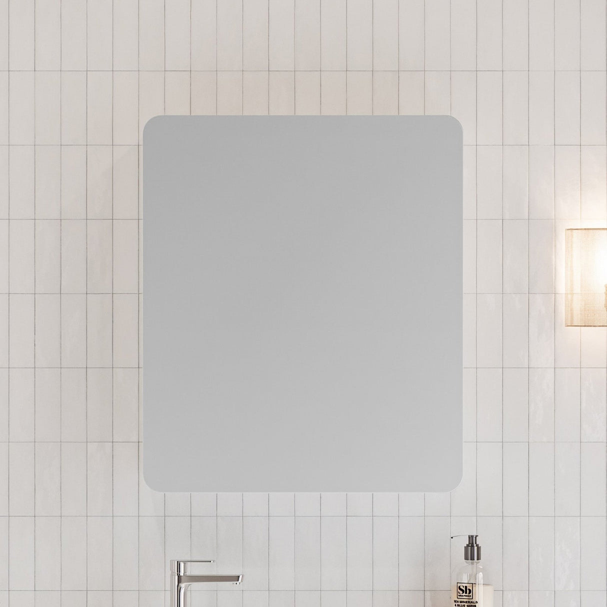 Colby Mirror Cabinet 600mm Single Door Platinum Collection (COL-SC-590-S-P)
