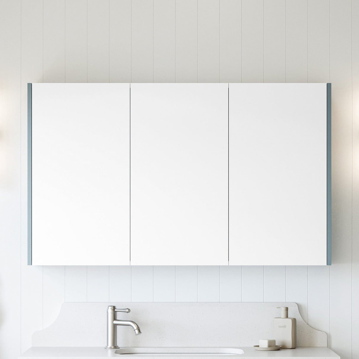 Denver Mirror Cabinet 1200mm Three Door Platinum Collection (DEN-SC-1200-3-P)