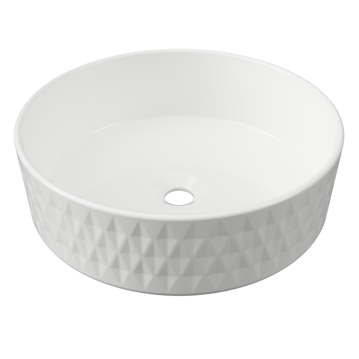 An image of Timberline's Diamond Basin 360mm White Gloss