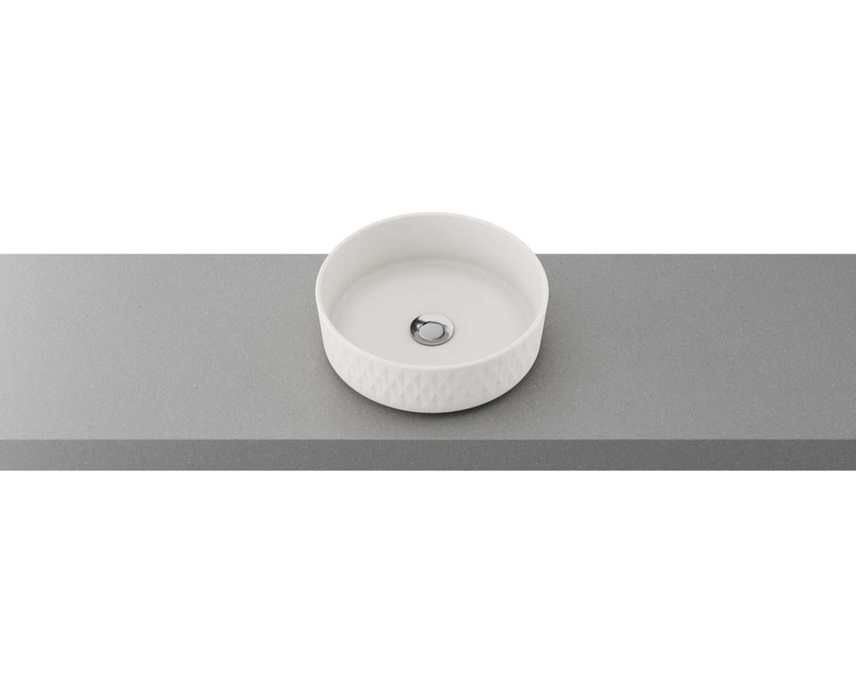 An image of Timberline's Diamond Basin 360mm White Matt