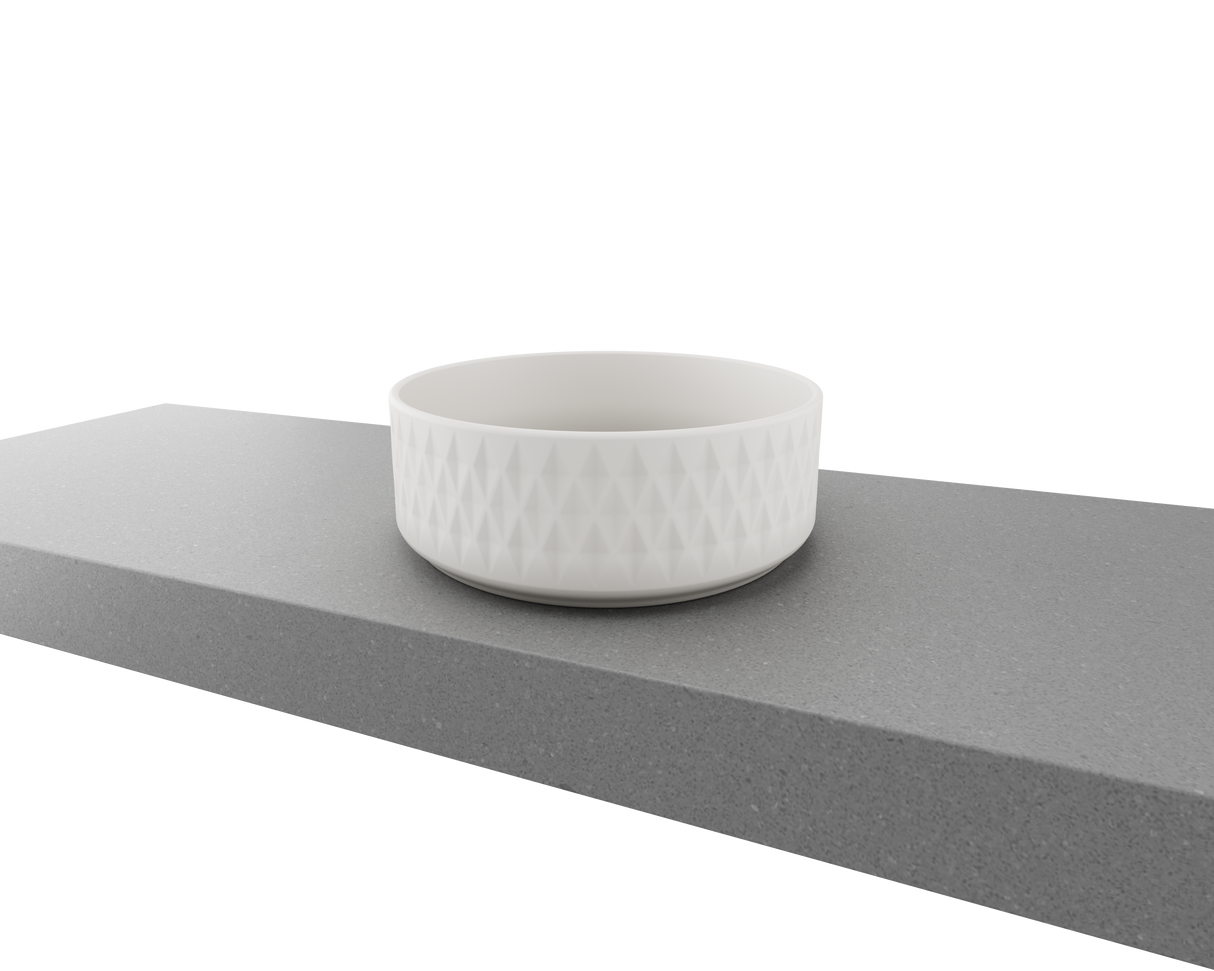 An image of Timberline's Diamond Basin 360mm White Matt