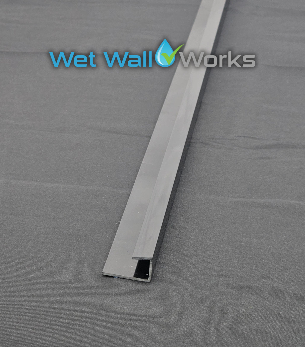 End Cap Trim - Black - for Wet Wall Panels - 2400mm (h)