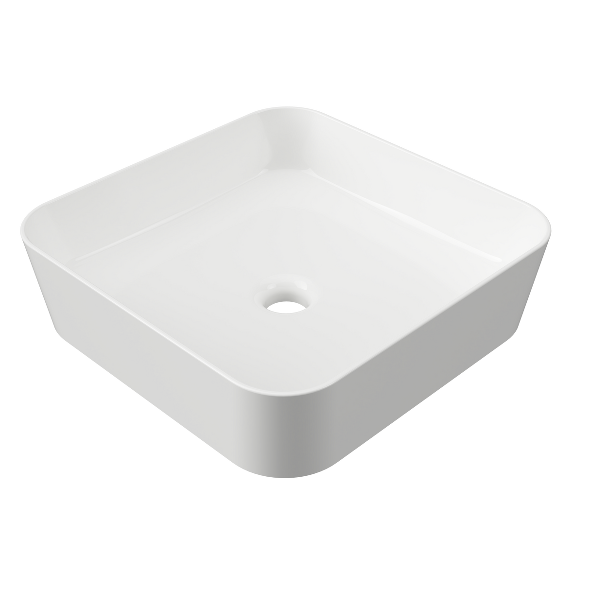 An image of Timberline's Florent Basin 400mm White Gloss