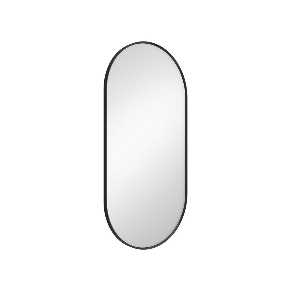 Empire Matt Black Framed Mirror, 450 x 900mm