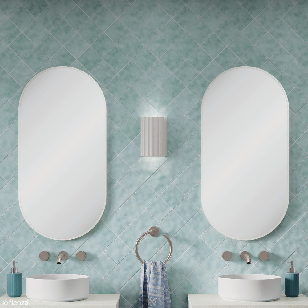 Empire Matt White Framed Mirror, 450 x 900mm