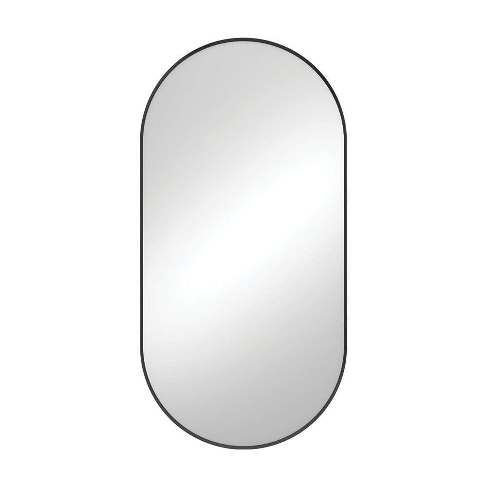 Empire Matt Black Framed Mirror, 600 x 1200mm