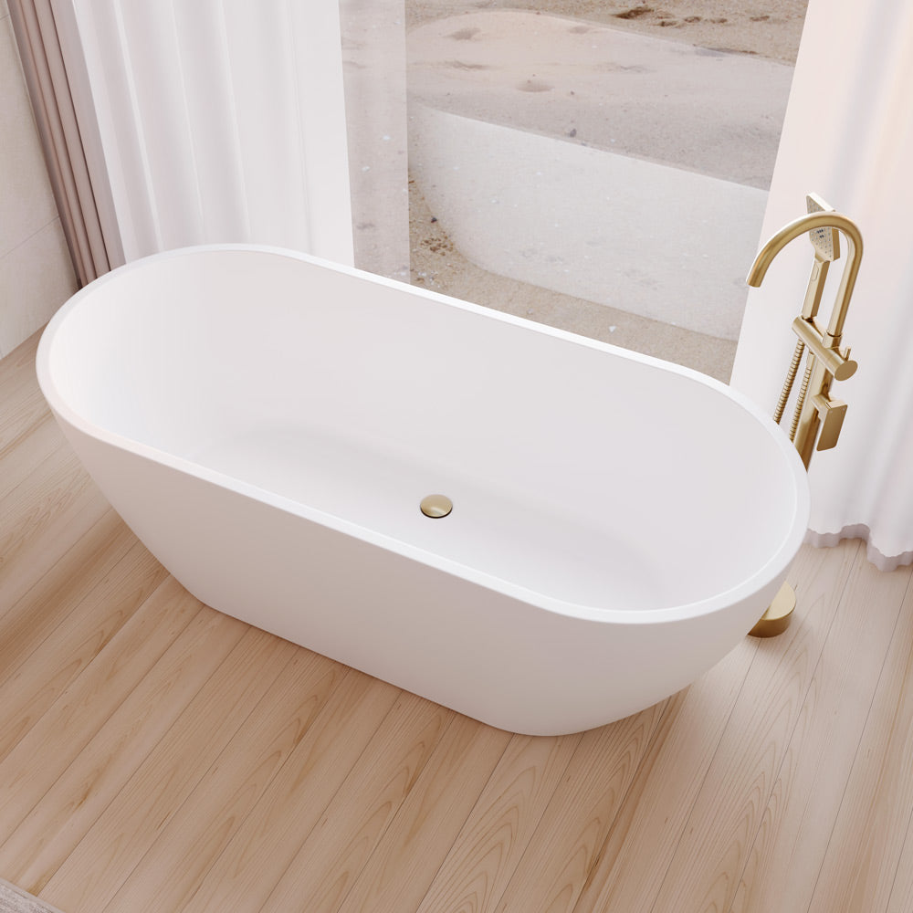 Koko Freestanding Acrylic Bath, 1680mm, Matt White