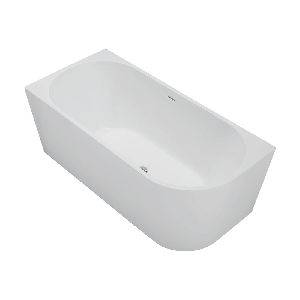 Isabella Right-Hand Acrylic Corner Bath with Overflow, Matt White, 1500mm