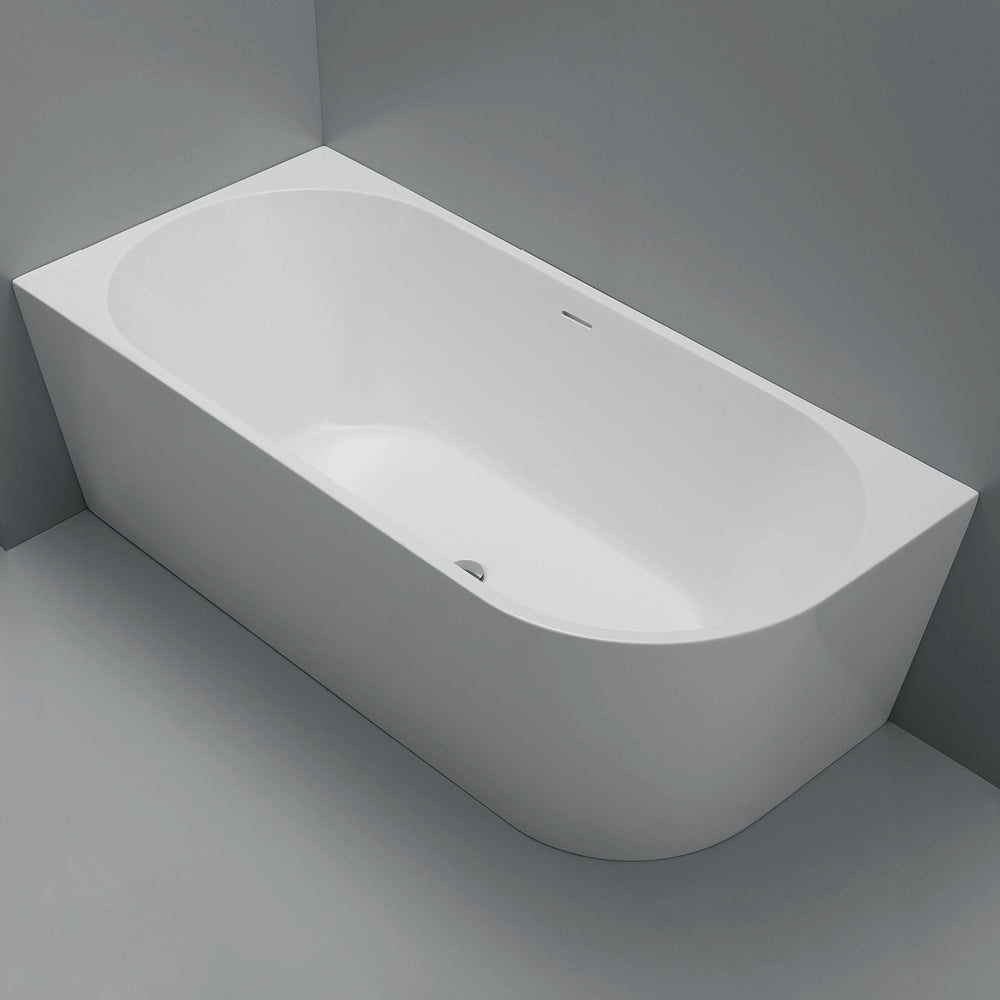 Isabella Right-Hand Acrylic Corner Bath with Overflow, Matt White, 1700mm