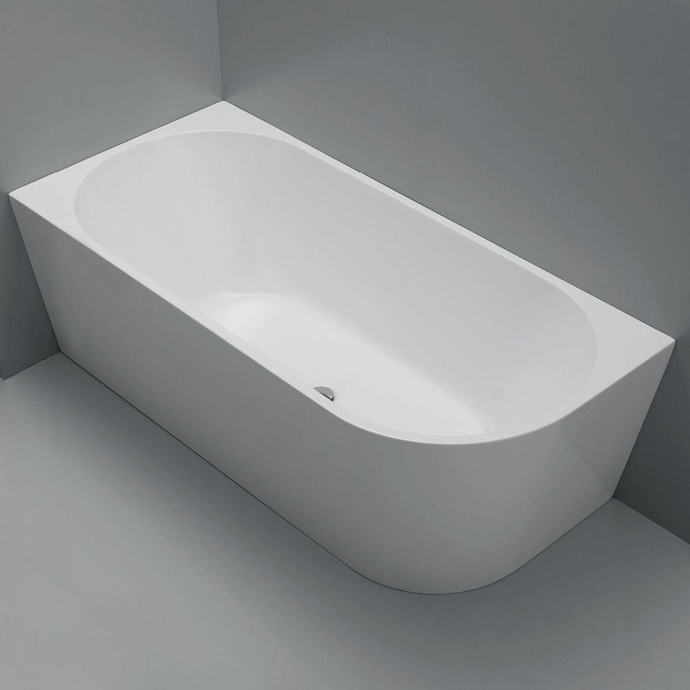 Isabella Right-Hand Acrylic Corner Bath, Matt White, 1700mm
