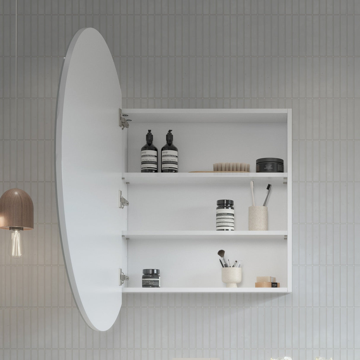 Havana Mirror Cabinet 900mm Single Door Gold Collection (HAV-SC-900-S-G)