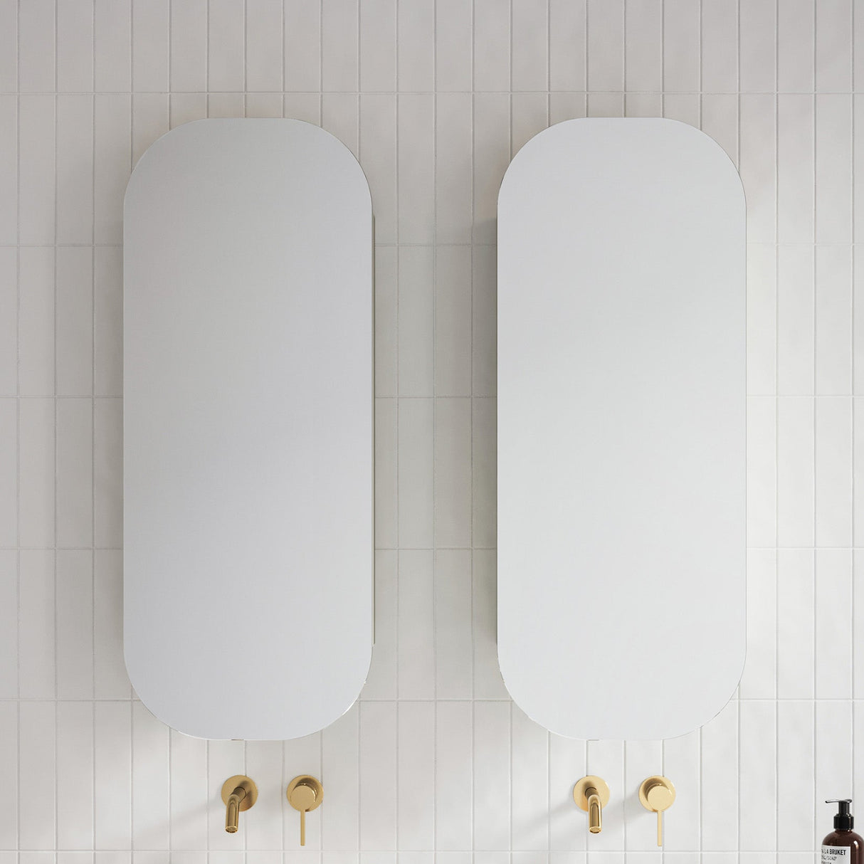 Jazz Arch Mirror Cabinet 400mm Single Door Gold Collection (JZA-SC-400-S-G)