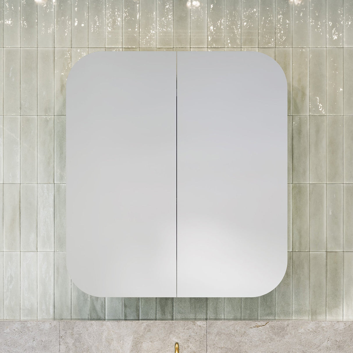Jazz Arch Mirror Cabinet 900mm Double Door Platinum Collection (JZA-SC-900-D-P)