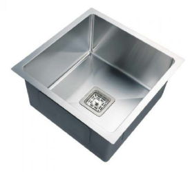 Single Square Bowl Stainless Steel Kitchen Sink Square Waste KSS-330