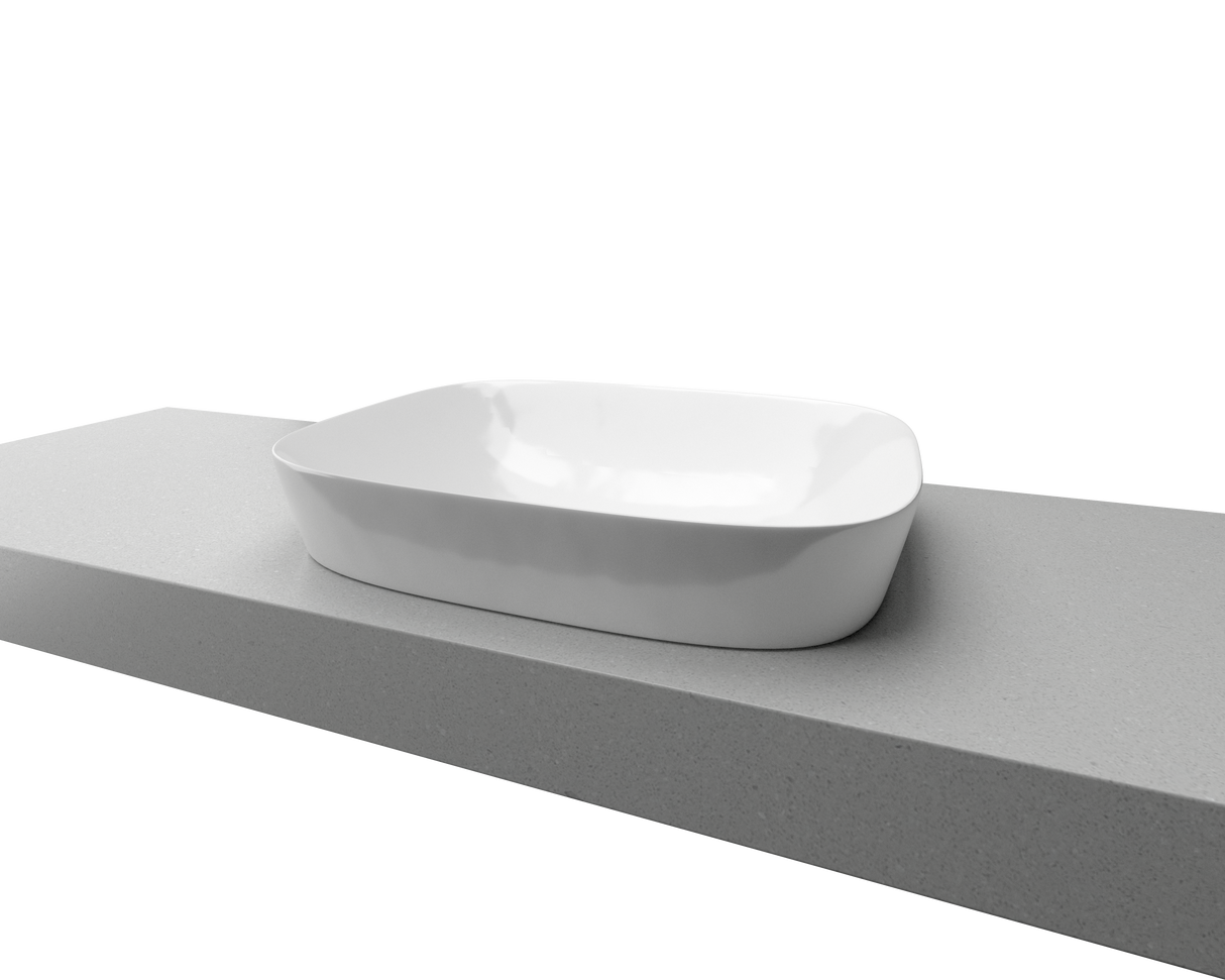 An image of Timberline's Lorenzo Basin 500mm White Gloss